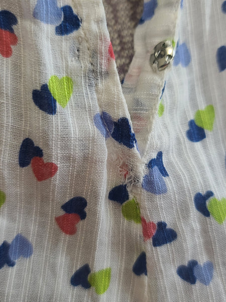 See-Thru Heart Print Dress <br> (B-37" W-25" H-37")