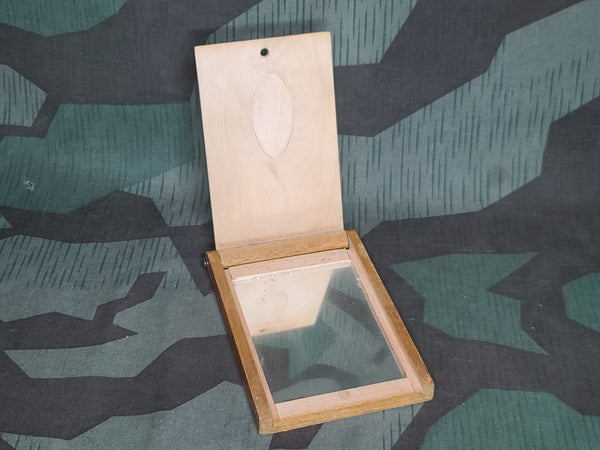 Wood Folding Pocket Mirror