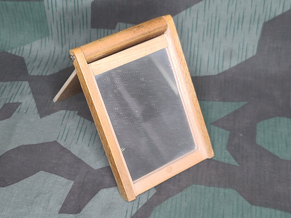 Wood Folding Pocket Mirror