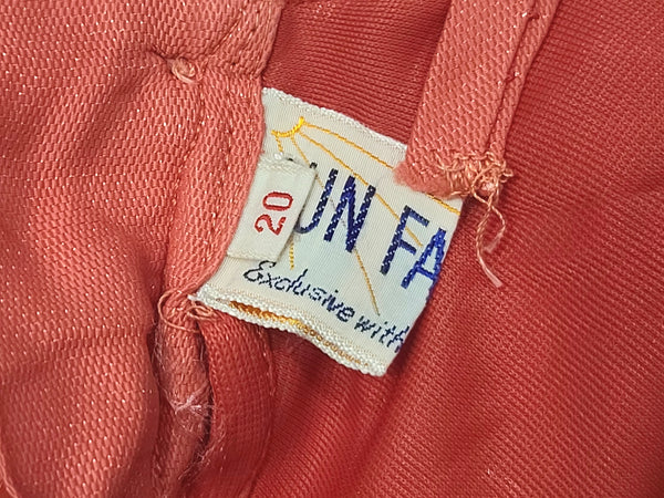 Salmon Pink Bathing Suit <br> (B-38" W-31" H-41")
