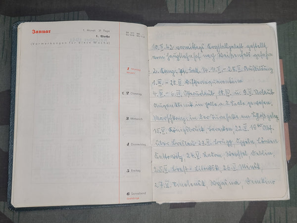 1940 Tagesmerkbuch Day Book Calendar