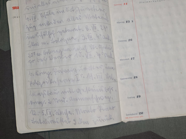 1940 Tagesmerkbuch Day Book Calendar