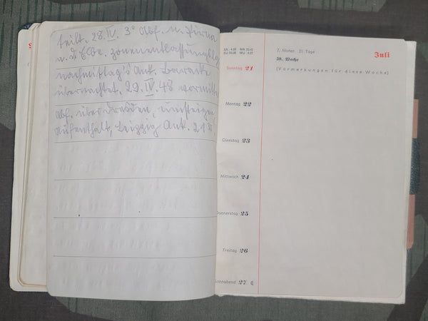 1940 Tagesmerkbuch Day Book Calendar