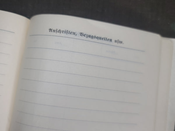 1940 Tagesmerkbuch Day Book Calendar
