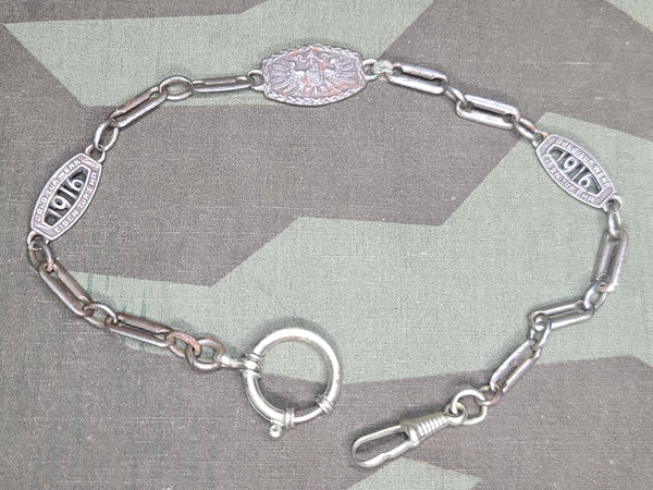 WWI 1916 Watch Chain In Eiserner Zeit