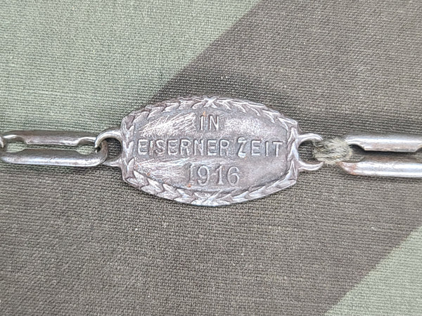WWI 1916 Watch Chain In Eiserner Zeit