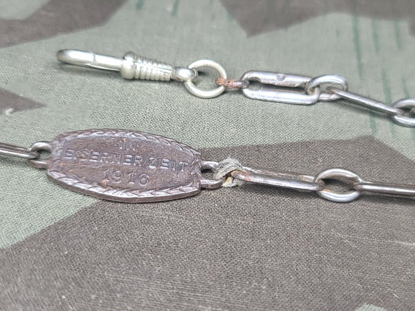 WWI 1916 Watch Chain In Eiserner Zeit