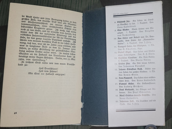 Hindenburg als Christ Book 1935