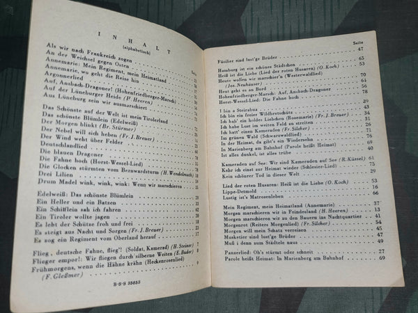 Das Neue Soldaten Liederbuch Soldier's Song Book (Set of 3)