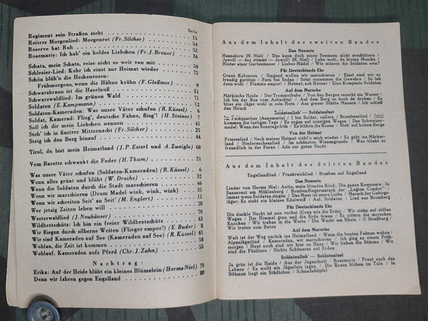Das Neue Soldaten Liederbuch Soldier's Song Book (Set of 3)