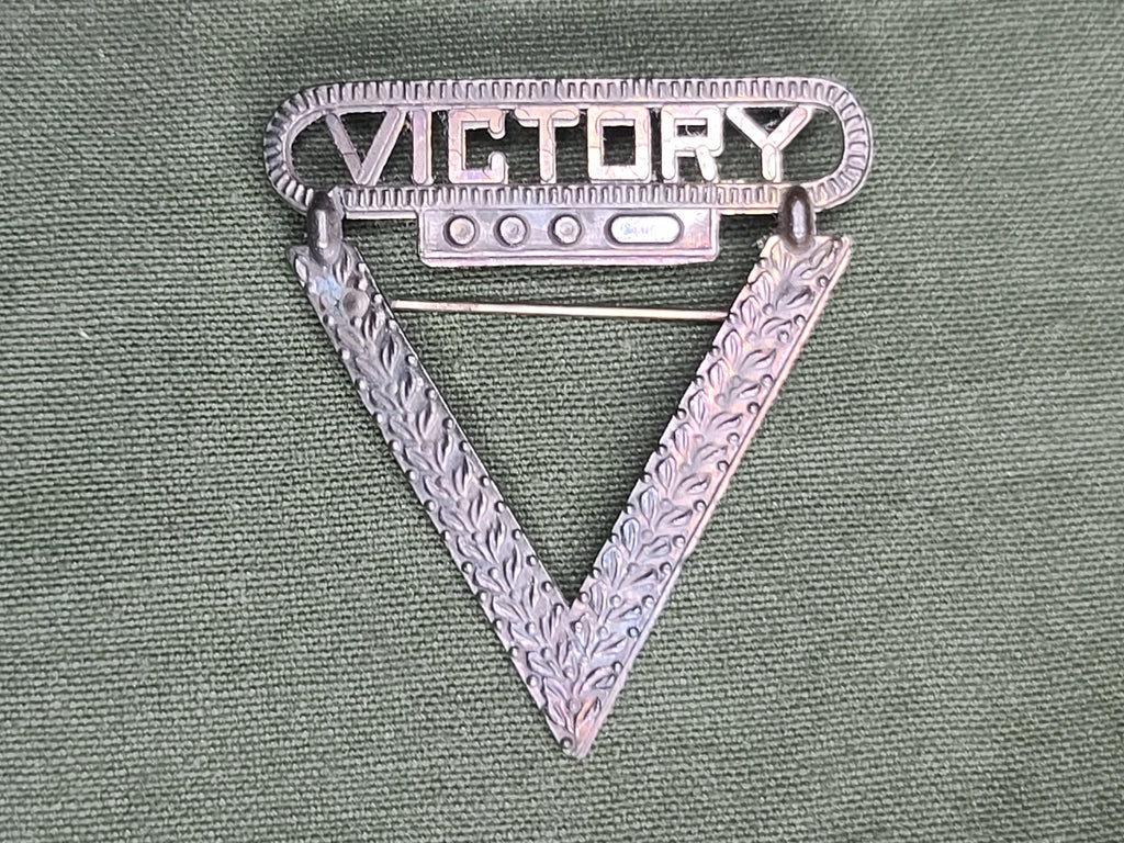 Victory V Morse Code pin