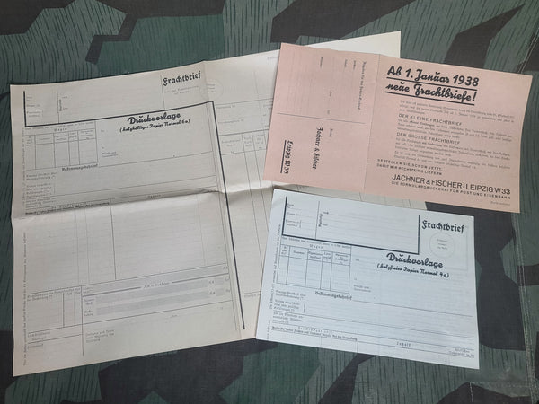 Frachtbrief Paperwork 1938
