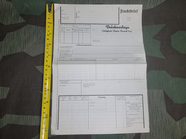 Frachtbrief Paperwork 1938