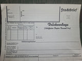 Frachtbrief Paperwork 1938