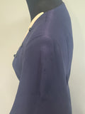 Blue Rayon Dress with Detachable Collar Piece <br> (B-41" W-32" H-39")