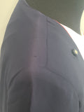 Blue Rayon Dress with Detachable Collar Piece <br> (B-41" W-32" H-39")