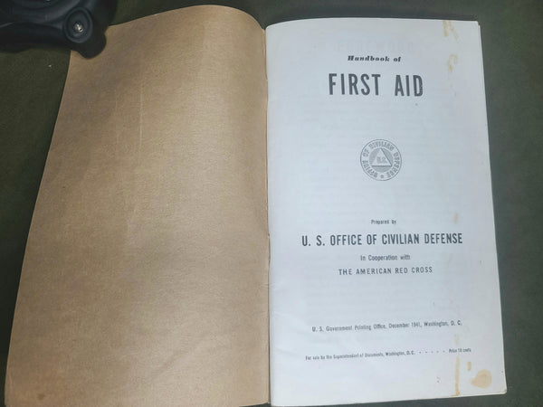 First Aid Civilian Defense Book 1941