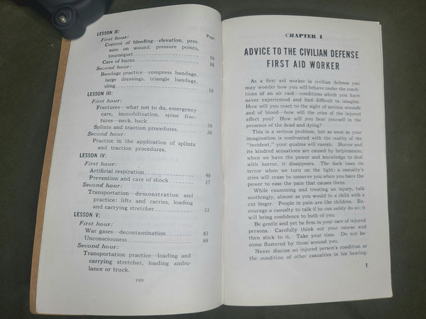 First Aid Civilian Defense Book 1941