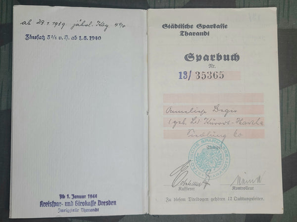 Sparbuch Savings Book and Photo