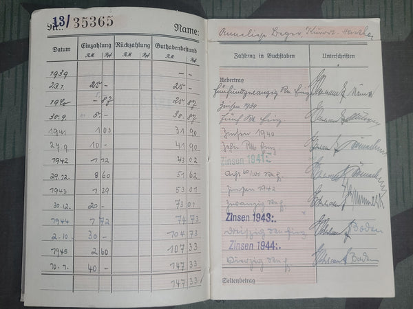 Sparbuch Savings Book and Photo