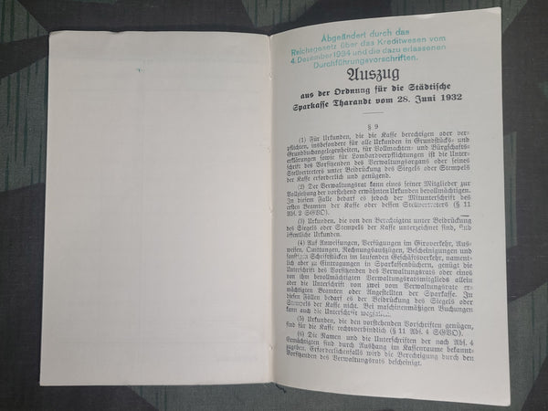 Sparbuch Savings Book and Photo