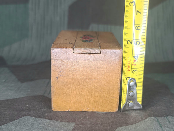 Small German Wooden Coin Box