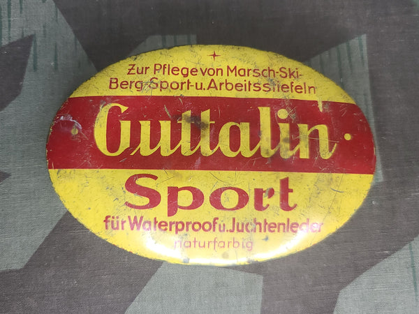 Guttalin Shoe Polish for Marching. Ski and Work Boots