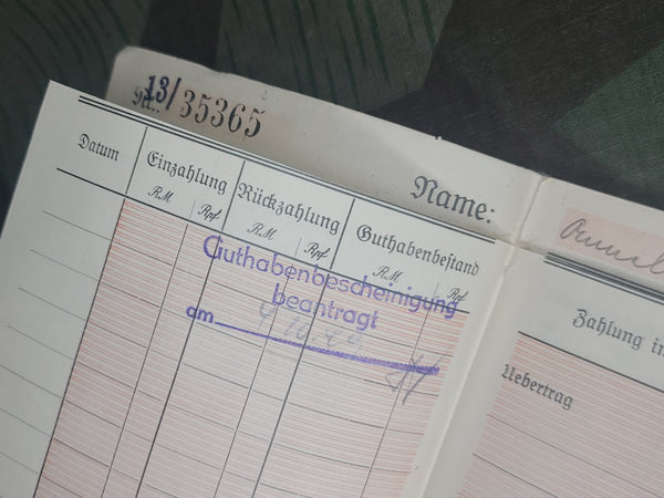 Sparbuch Savings Book and Photo