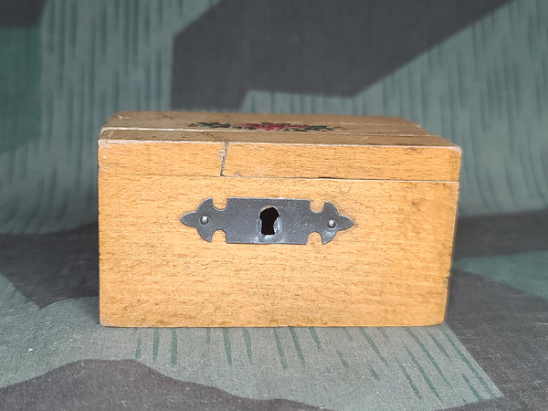 Small German Wooden Coin Box