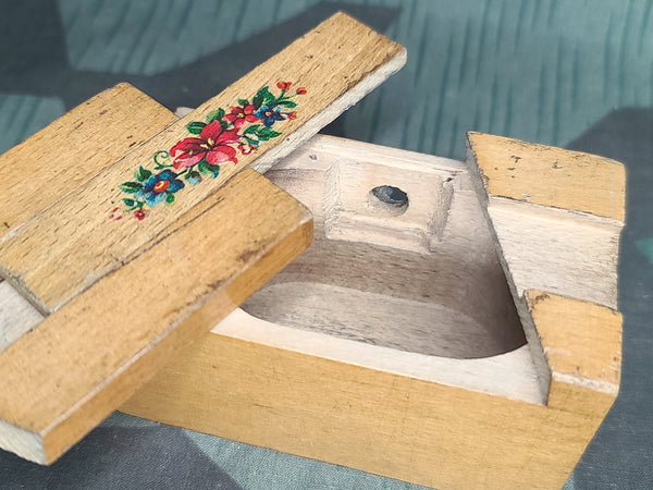 Small German Wooden Coin Box