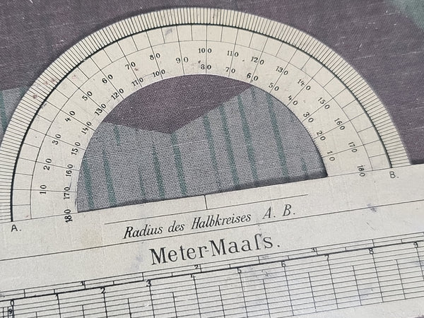 German Protractor for Map Case