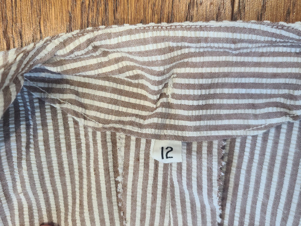 Seersucker Army Nurse Jacket <br> (B-36" W-29.5")