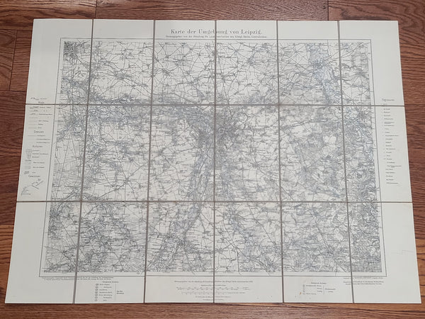 1915 Leipzig Area Military Map