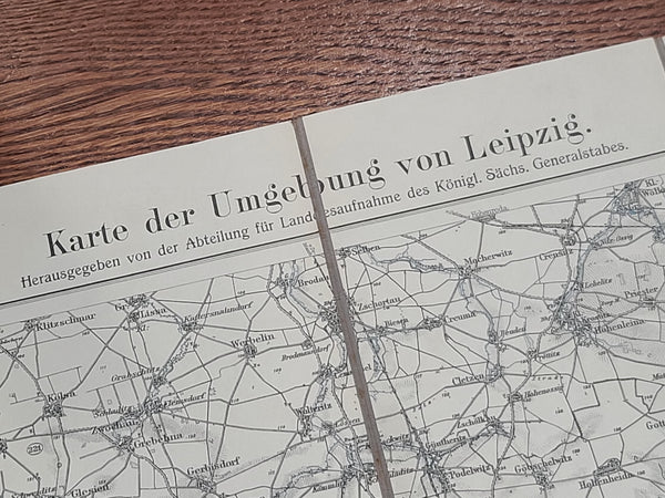 1915 Leipzig Area Military Map