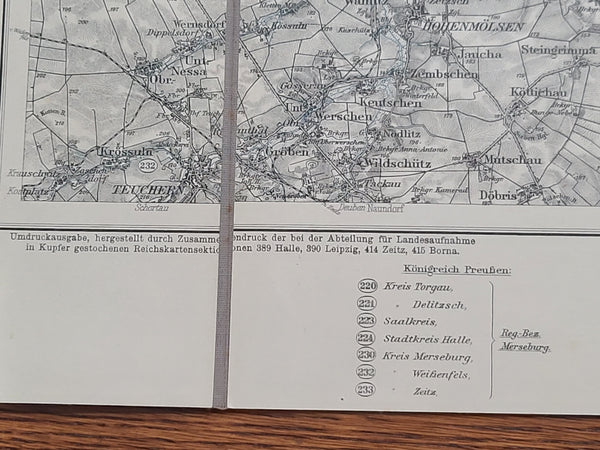 1915 Leipzig Area Military Map