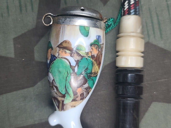 Bar Scene Traditional German Pipe