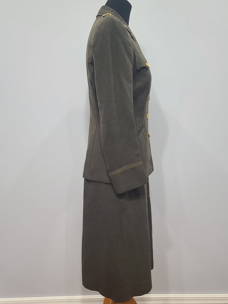 Army Nurse Jacket and Skirt with Insignia <br> (B-35" W-27" H-37")