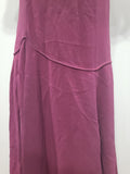 Maroon Rayon Gown with Beaded Bird Design <br> (B-37" W-30" H-38")