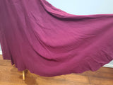 Maroon Rayon Gown with Beaded Bird Design <br> (B-37" W-30" H-38")