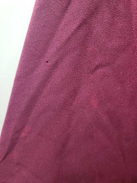 Maroon Rayon Gown with Beaded Bird Design <br> (B-37" W-30" H-38")