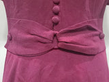 Maroon Rayon Gown with Beaded Bird Design <br> (B-37" W-30" H-38")