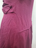 Maroon Rayon Gown with Beaded Bird Design <br> (B-37" W-30" H-38")