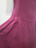 Maroon Rayon Gown with Beaded Bird Design <br> (B-37" W-30" H-38")