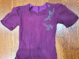 Maroon Rayon Gown with Beaded Bird Design <br> (B-37" W-30" H-38")