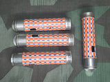 Lot of 4 Broken Orange & Blue Flashlights (HJ Style)