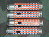 Lot of 4 Broken Orange & Blue Flashlights (HJ Style)