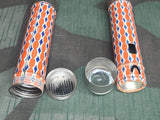Lot of 4 Broken Orange & Blue Flashlights (HJ Style)
