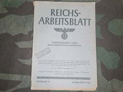 Reichs-Arbeitsblatt March 1942