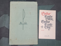 1939 New Testament Bible with Kreigmarine Card and Edelweiss