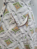 Abstract Flower Print Button Down Dress <br> (B-36" W-28.5" H-37")